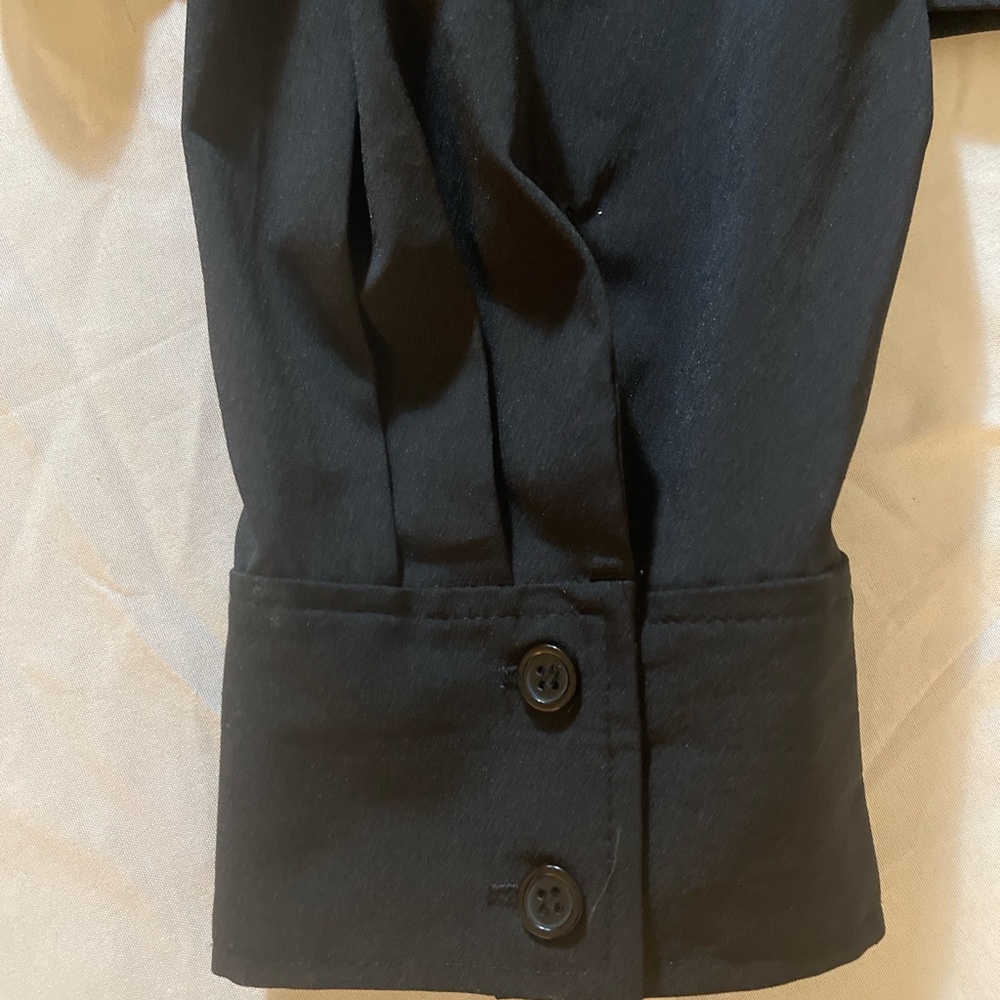 Style & Co Women’s 24W Black Button Up Blouse Long Sleeve Stretch Plus Size top - Picture 10 of 13
